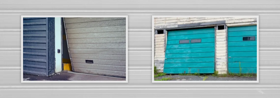Crooked Aluminum Garage Door Repair in Tallahassee, Florida